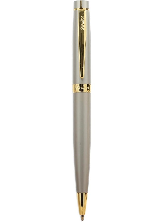 Scrikss Gift Set DR202 - Wallet, Ballpen, and Fountain Pen Gold/Silver/Brown - Image 5