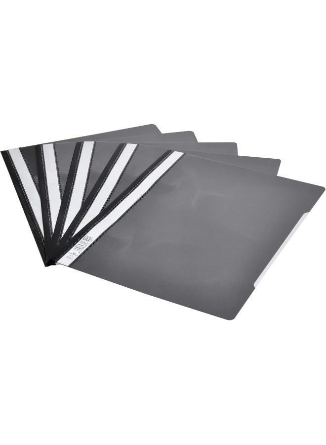 Durable 50-Piece A4 Project File in Black Black/Clear - Image 1