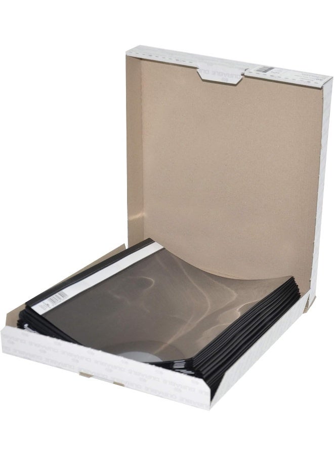 Durable 50-Piece A4 Project File in Black Black/Clear - Image 3