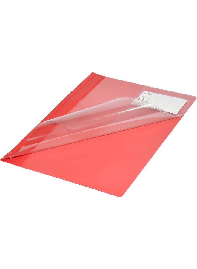 Durable Project File A4 Size, Red - 25-Piece Set Red/Clear - Image 2
