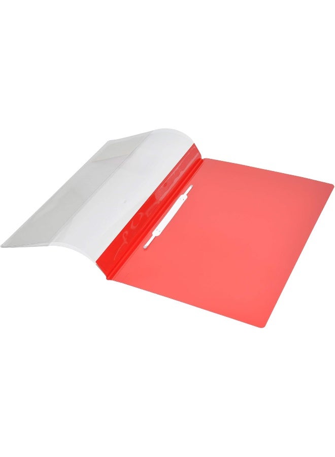 Durable Project File A4 Size, Red - 25-Piece Set Red/Clear - Image 3