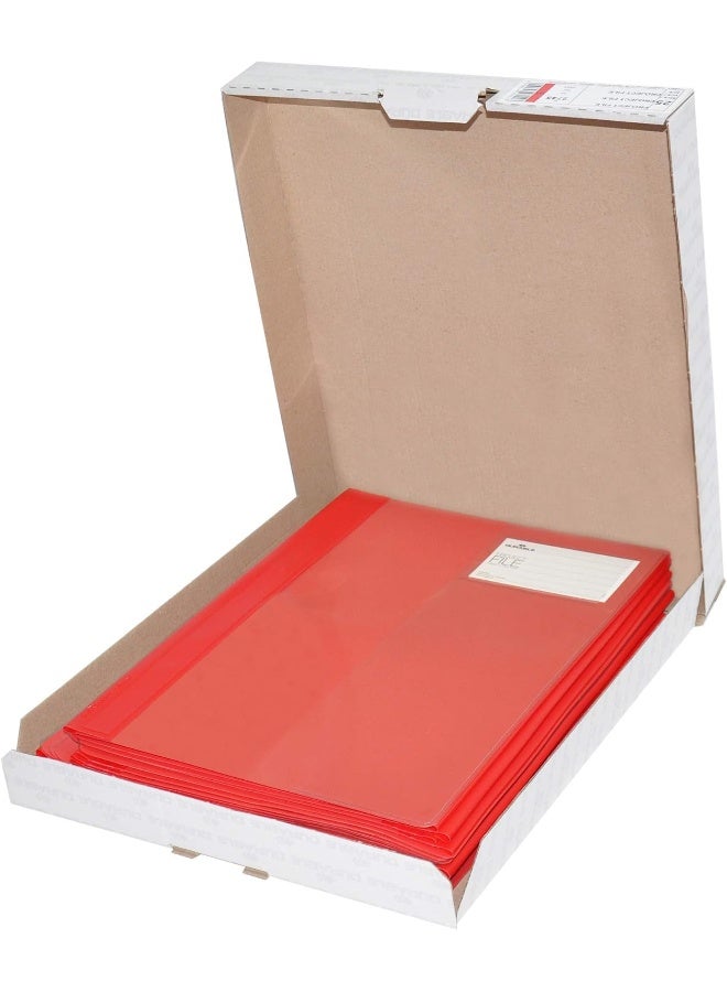 Durable Project File A4 Size, Red - 25-Piece Set Red/Clear - Image 4