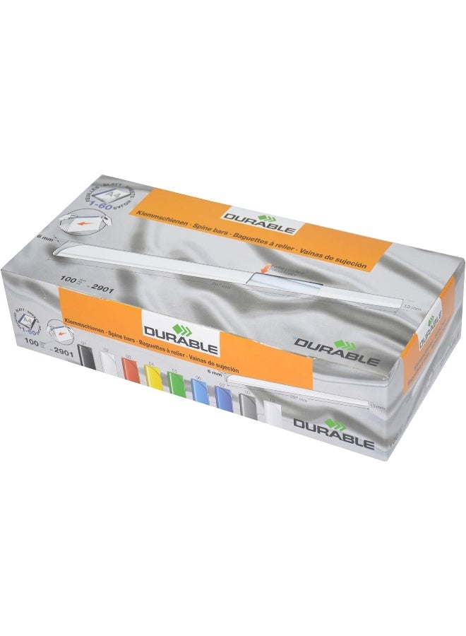 Durable Spine Binding Bar 100-Piece - DUPG2901-02 Clear - Image 3