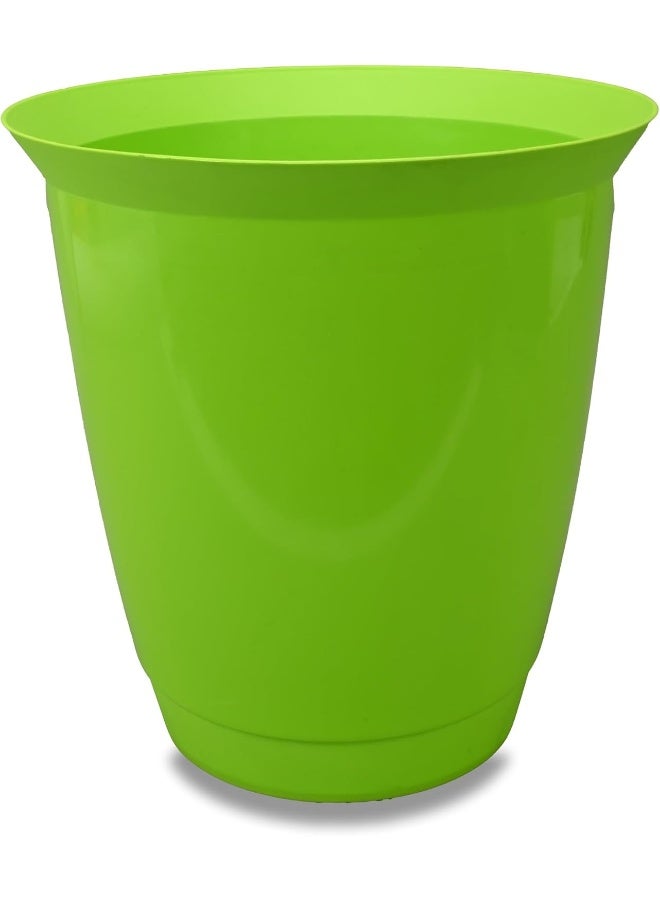 Durable Green Plastic Waste Basket Green - Image 1