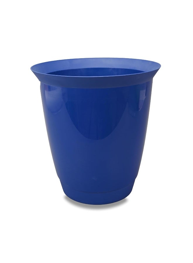 Durable Opaque Blue Waste Basket - 20 Liters Blue - Image 1