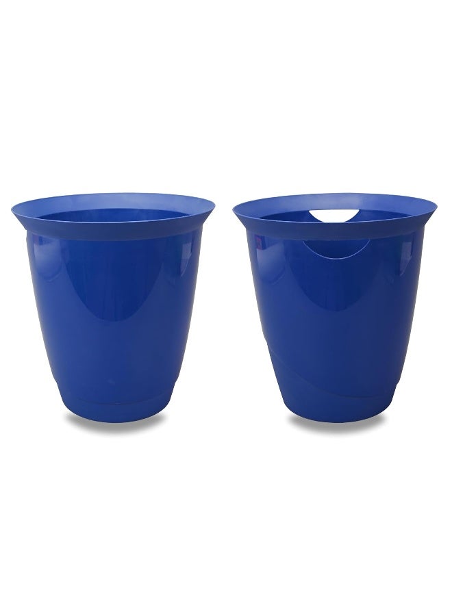 Durable Opaque Blue Waste Basket - 20 Liters Blue - Image 2