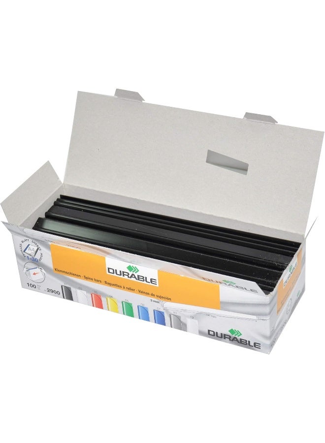 Durable Spine Binding Bar, Black - 100-Piece Black - Image 2