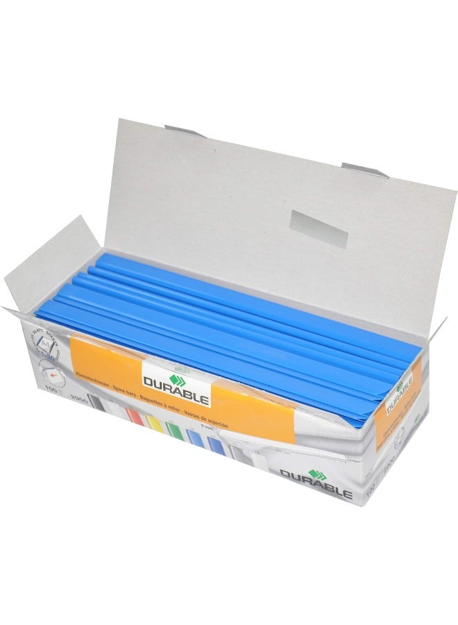 Durable Spine Binding Bar - 100-Piece Pack, Blue Blue - Image 2