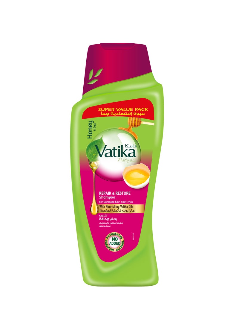فاتيكا ناتشورالز شامبو التجديد والإصلاح غني بالبيض والعسل للشعر التالف وأطراف الشعر المتقصفة - Image 1