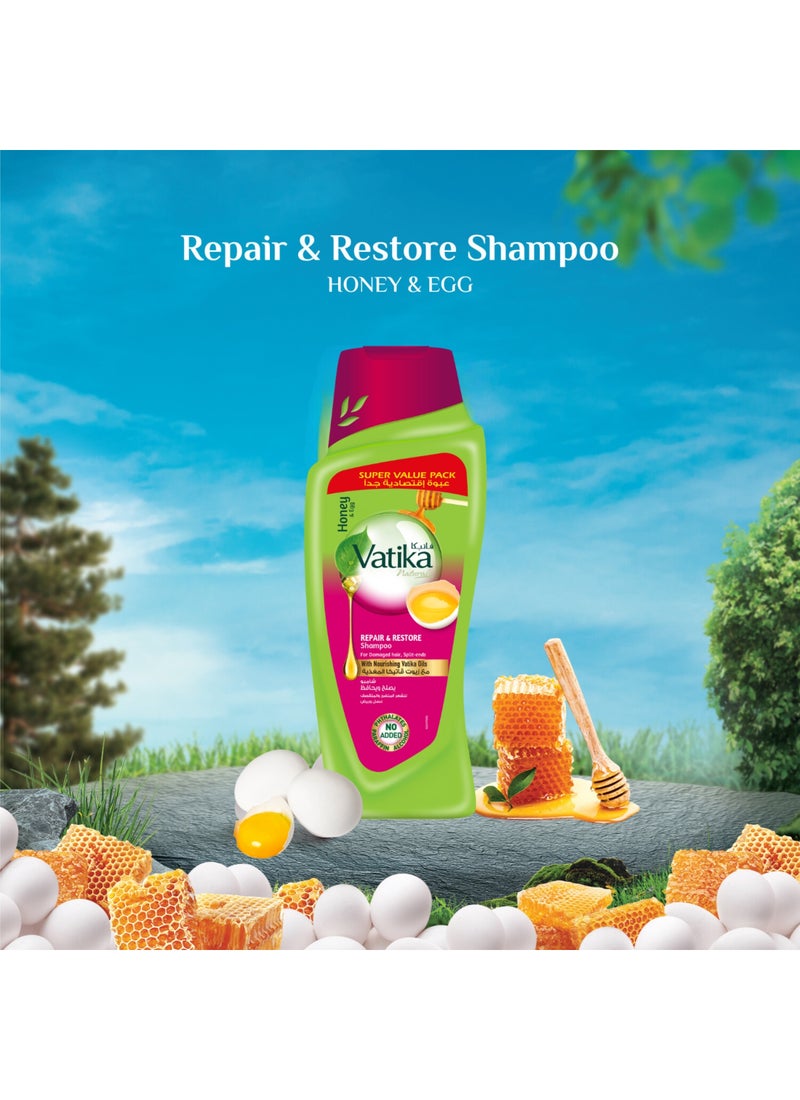 فاتيكا ناتشورالز شامبو التجديد والإصلاح غني بالبيض والعسل للشعر التالف وأطراف الشعر المتقصفة - Image 5