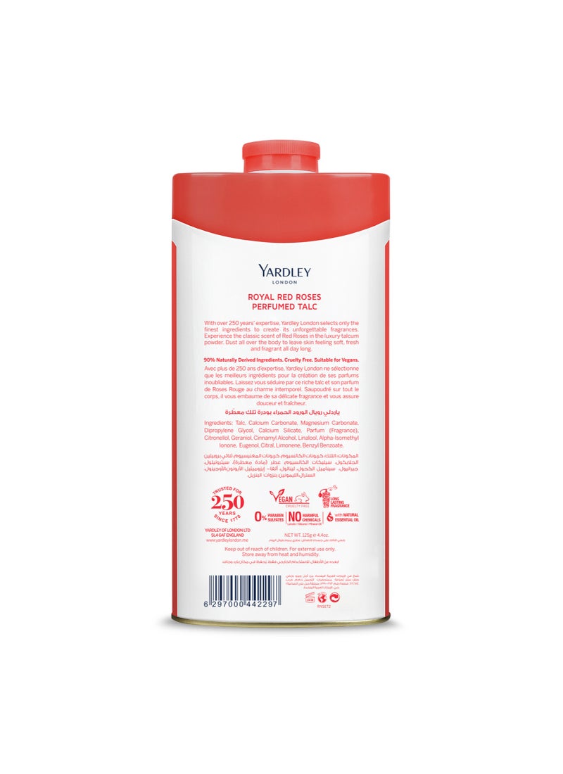 ياردلي بودرة تلك برائحة الورد الأحمر 125جرام - Image 2