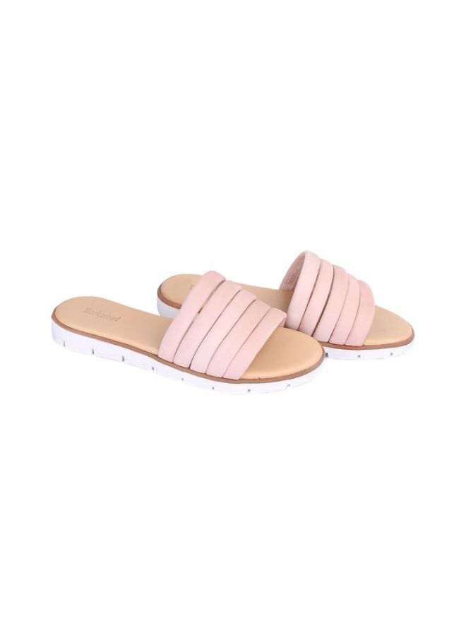 Darkwood Nubuck Casual Slides Light Pink/Beige  - Image 2