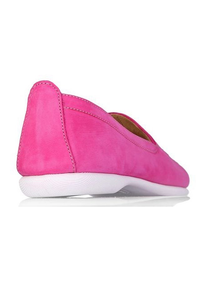 Darkwood Nubuck Leather Slip-on Shoes Fuchsia - Image 1