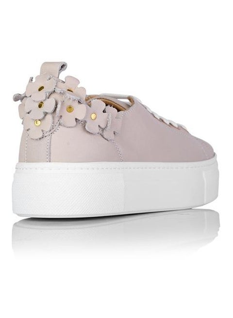 Lace-up Leather Sneakers Light Grey