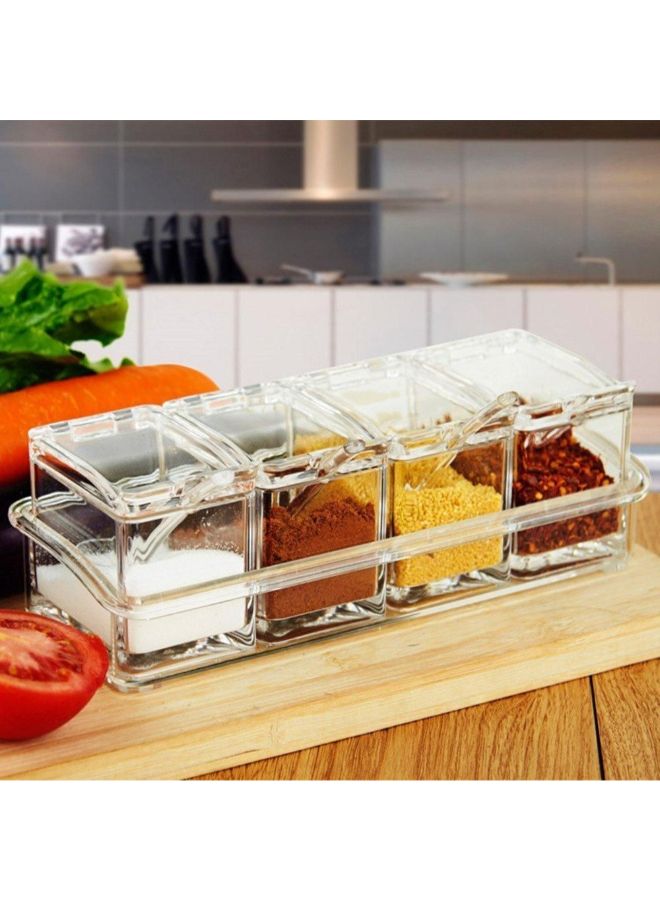 طقم برطمانات توابل من 4 قطع شفاف - Image 2