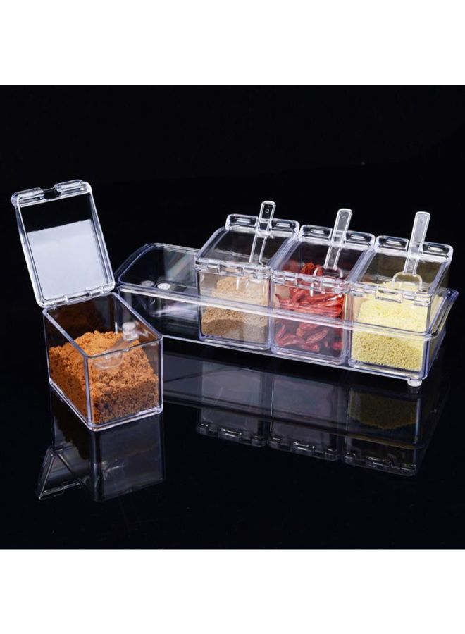 طقم برطمانات توابل من 4 قطع شفاف - Image 3