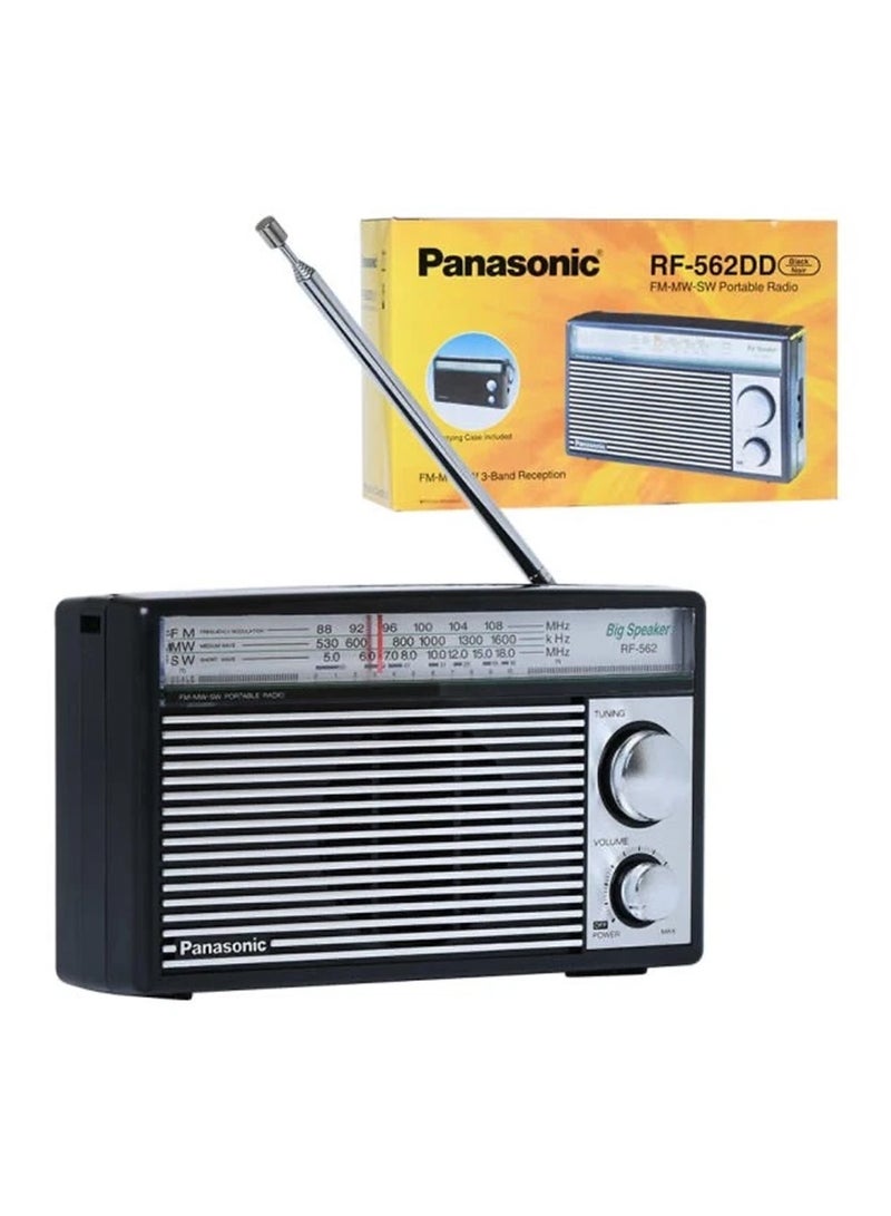 Panasonic 3-Band Battery Operated FM/MW/SW Radio RF-562DD2 Black/Brown - Image 1