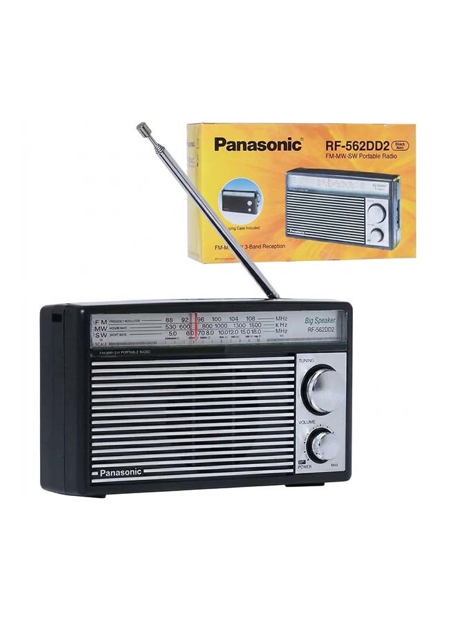 Panasonic 3-Band Battery Operated FM/MW/SW Radio RF-562DD2 Black/Brown - Image 1
