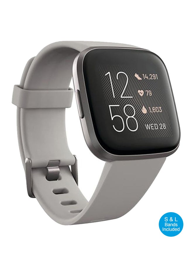 Fitbit Versa 2 (NFC) Smartwatch Stone/Mist Grey Aluminum - Image 1