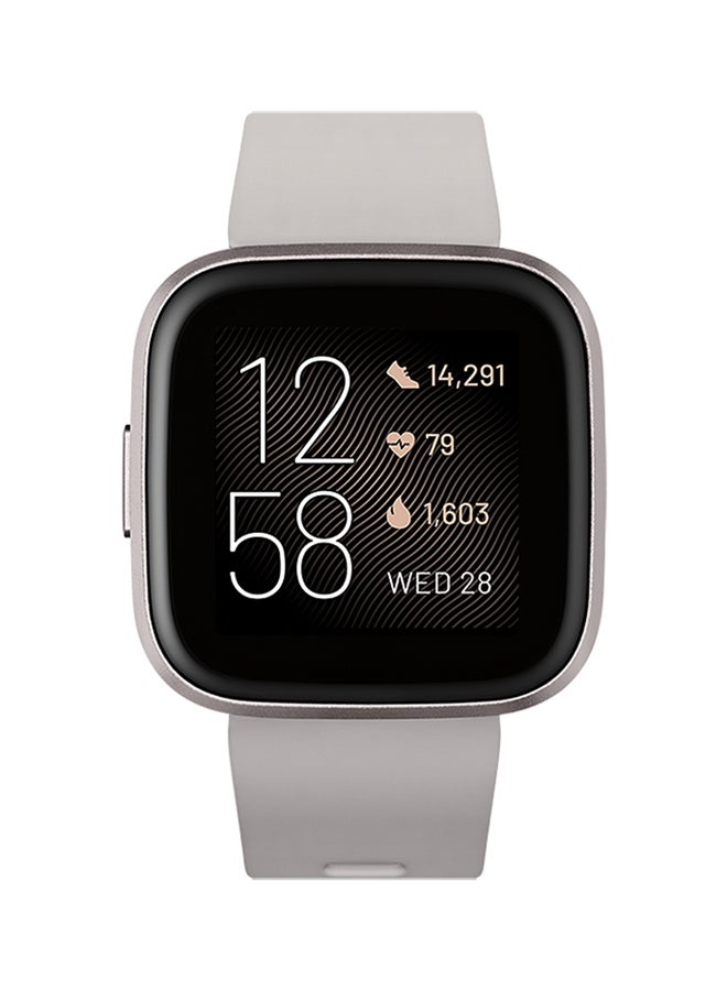 Fitbit Versa 2 (NFC) Smartwatch Stone/Mist Grey Aluminum - Image 3