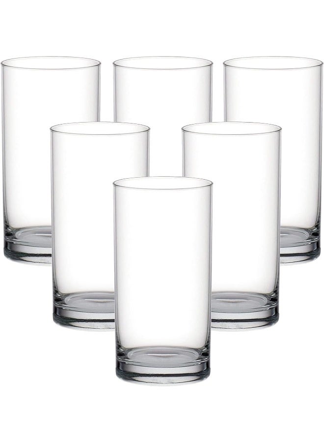 أوشن طقم أكواب طويلة بحافة رفيعة من الزجاج مكون من 6 قطع شفاف - Image 1