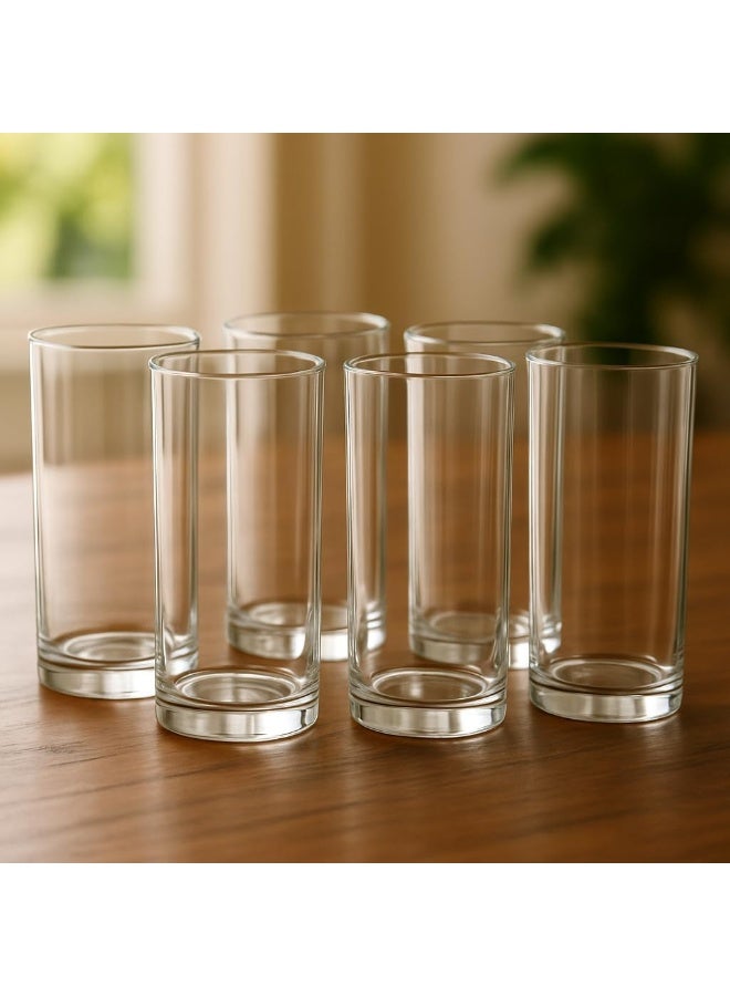 Ocean Fin Line Hi Ball Glass, Set Of 6, Clear, 355 Ml, B01213, Highball Glass, Tall Glass, Beverage Glass, Long Drink Glass, Water Glass, Juice Glass Clear - Image 3