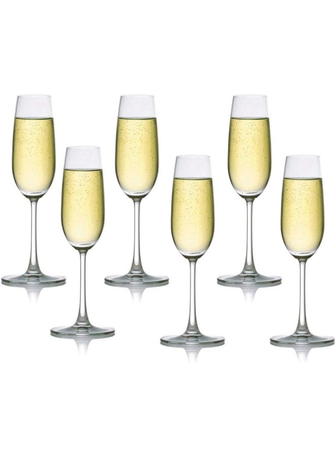 Ocean Madison Flute Champagne Glass, Set Of 6, Clear, 210 Ml, 015F07, Champagne Flutes, Champagne Glasses, Sparkling Wine Flutes, Tulips Glasses, Couple Glass Clear - Image 3