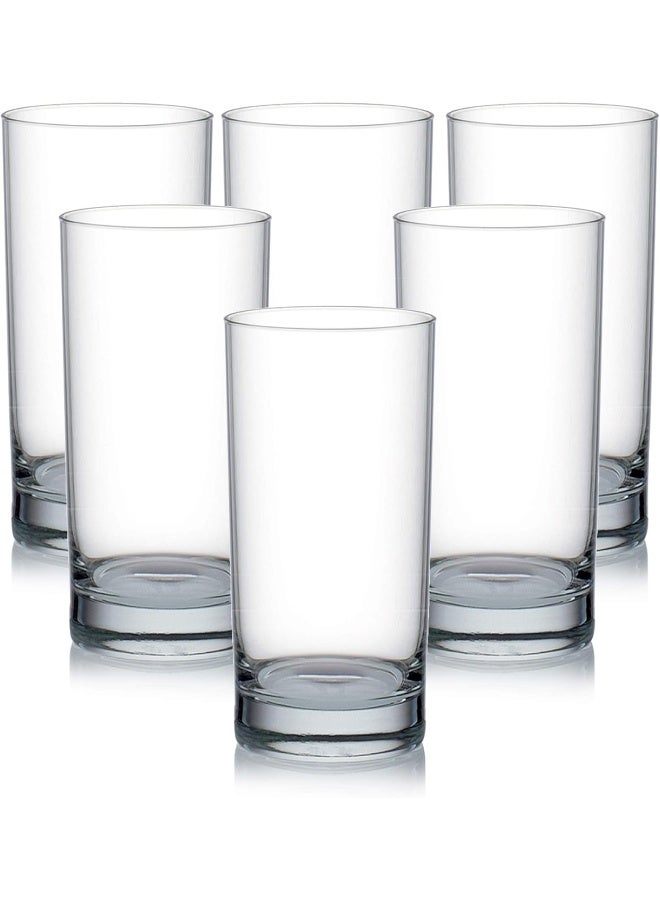 Ocean San Marino Hi Ball Glass, Set Of 6, Clear, 350 Ml, B00412, Mocktail Glass, Highball Glass, Tall Glass, Beverage Glass, Long Drink Glass, Water Glass, Juice Glass Clear 350ml - Image 1