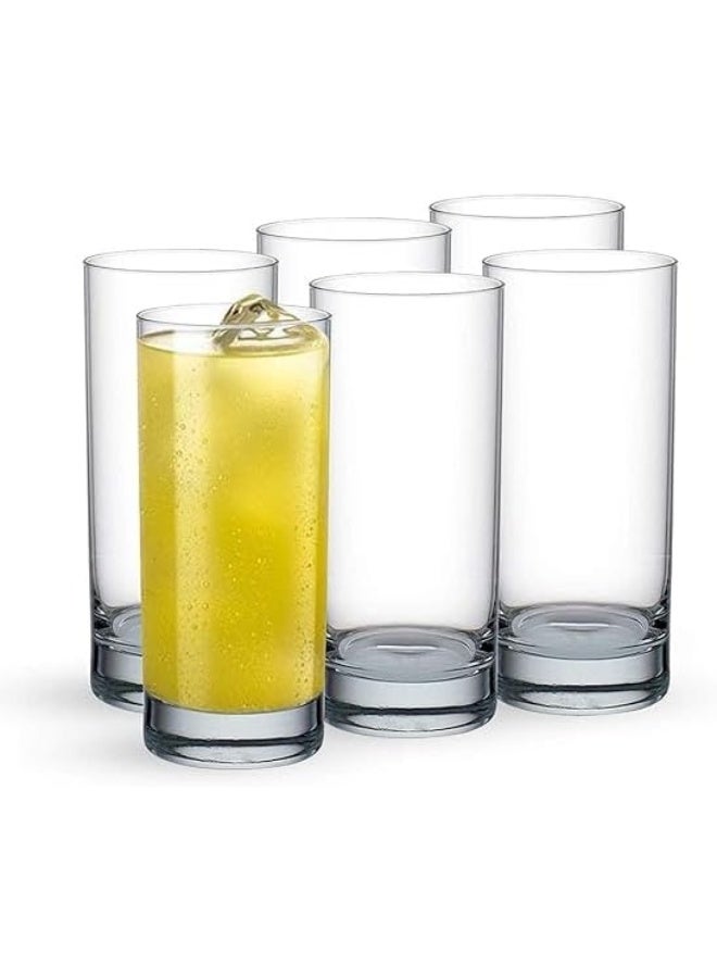 Ocean San Marino Hi Ball Glass, Set Of 6, Clear, 350 Ml, B00412, Mocktail Glass, Highball Glass, Tall Glass, Beverage Glass, Long Drink Glass, Water Glass, Juice Glass Clear 350ml - Image 2