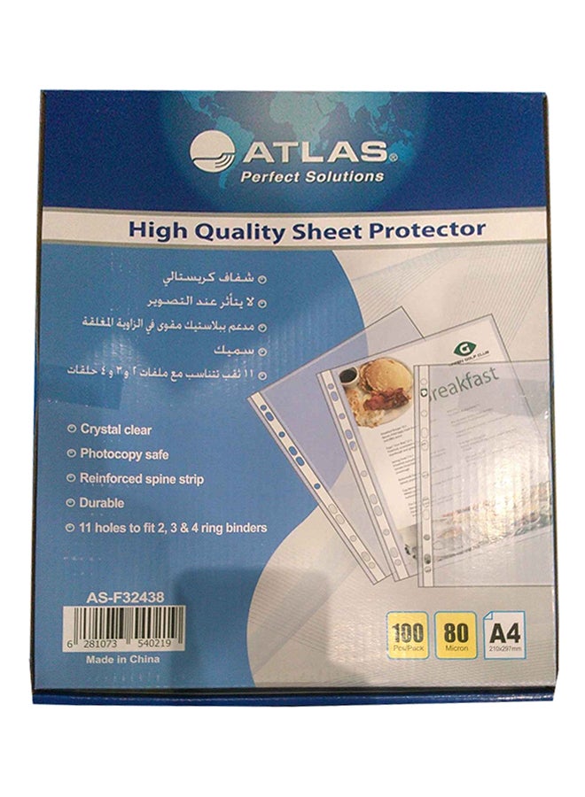 ATLAS 100-Piece A4 File Folder Clear - Image 3