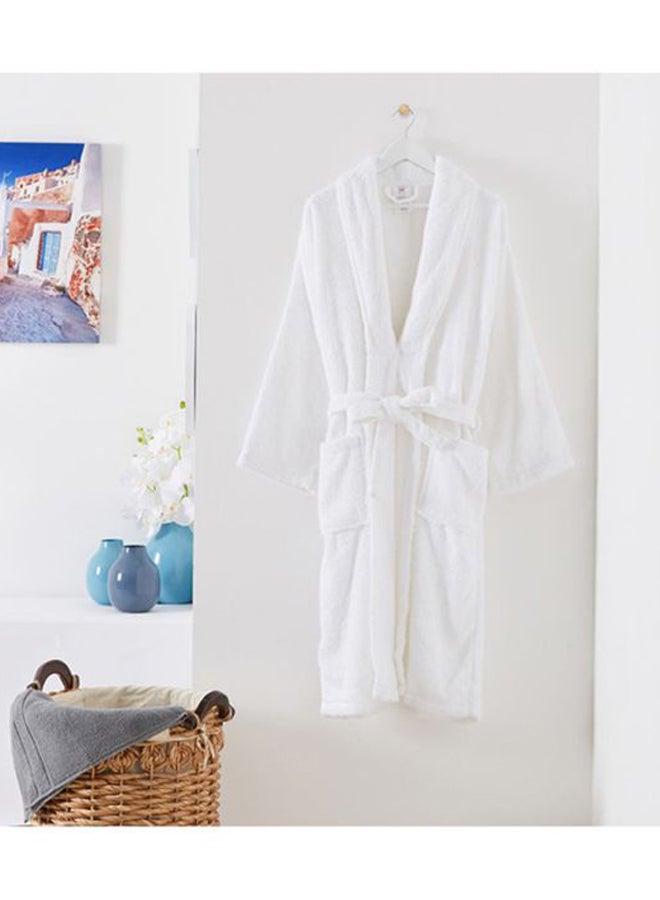 Home Box Essential Shawl Bath Robe White 114cm - Image 2