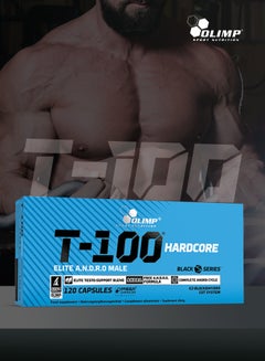 Olimp T-100 Hardcore 120 Capsules Ultimate Testosterone Booster With  Tribulus Terrestris fruit extract  - Image 4