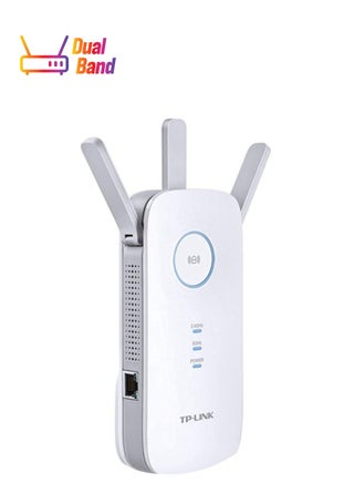 AC1750 Wi-Fi Range Extender, 3x External Antennas, Dual-Band 5GHz & 2.4GHz, EasyMesh-Compatible, Up to 1300Mbps Signal Rate, RE450 White - pnsku/N29893313A/45/_/1741094073/385f35d7-3ef6-4f70-b4b4-b38d55c49299