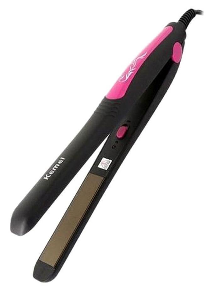 Kemei Professional Hair Straightener KM-328 Black/Pink - Image 1