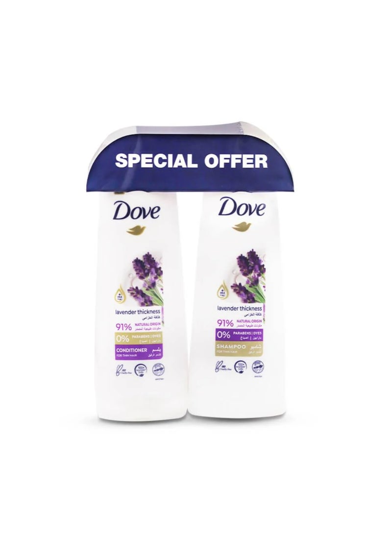 دوف شامبو روتين الشعر الكثيف 400 مل من مجموعة أسرار التغذية، مع بلسم 320 مل 400 +320 ml - Image 1