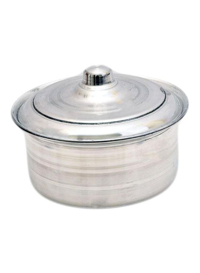Aluminium Pot With Lid Silver