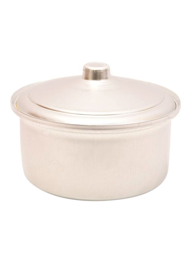 Aluminium Pot With Lid Silver