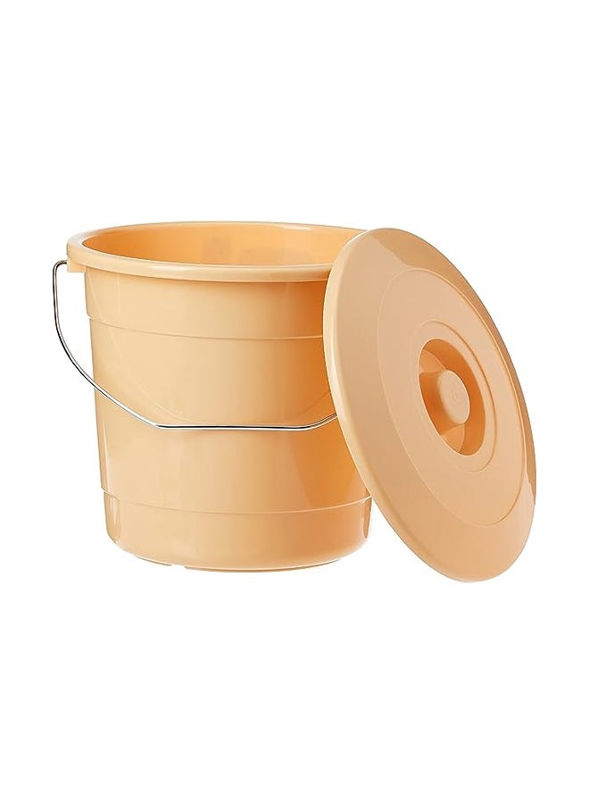 Cosmoplast 3-Liter Round Plastic Bucket With Steel Handle Ivory - Image 4
