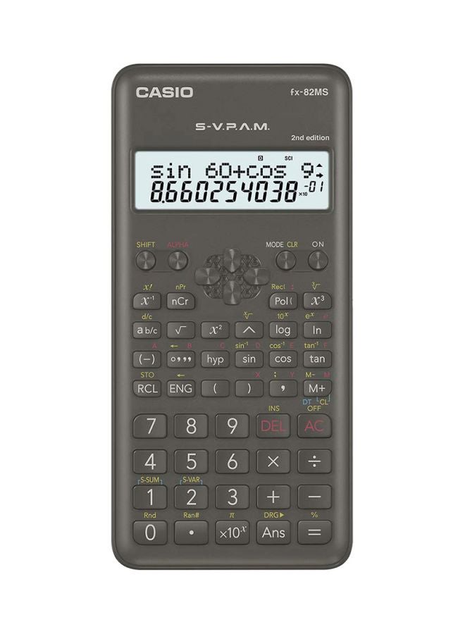 CASIO FX-82MS Scientific Calculator Black - Image 1