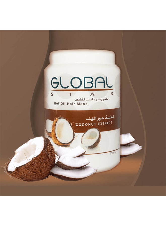 globalstar Hot Oil Hair Mask with Coconut Extract - 1500 ml - Image 2