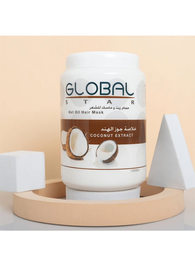 globalstar Hot Oil Hair Mask with Coconut Extract - 1500 ml - Image 3