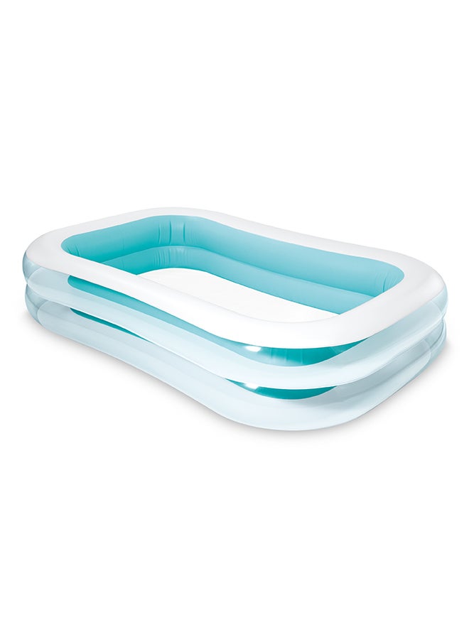 INTEX Intex Swim Center Family Pool – Spacious Design, 262x175x56cm, 203 Gallon Capacity, Durable Vinyl  - Image 1