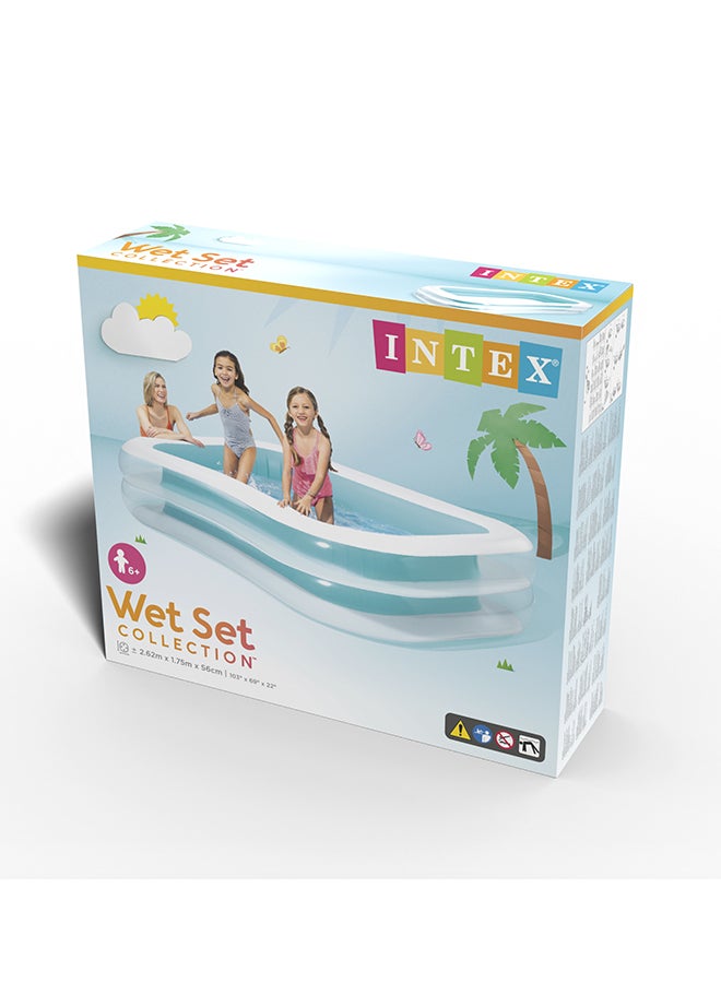 INTEX Intex Swim Center Family Pool – Spacious Design, 262x175x56cm, 203 Gallon Capacity, Durable Vinyl  - Image 2