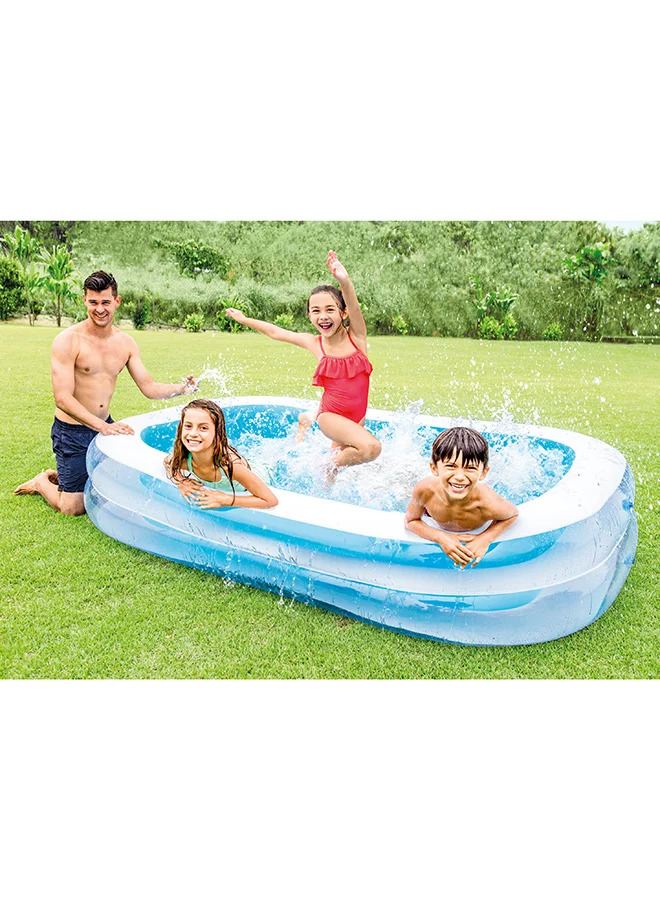 INTEX Intex Swim Center Family Pool – Spacious Design, 262x175x56cm, 203 Gallon Capacity, Durable Vinyl