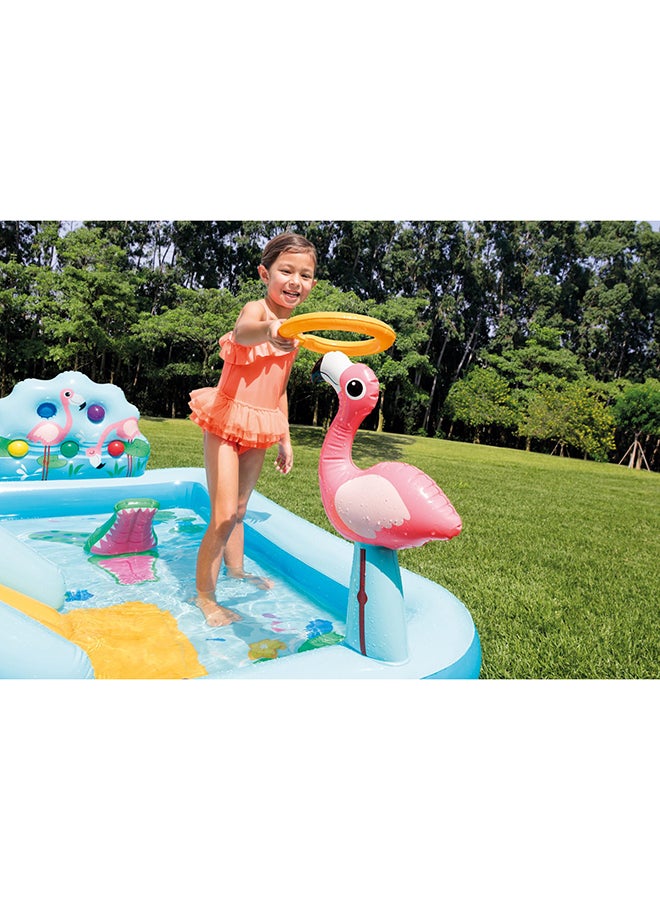 انتكس مركز لعب قابل للنفخ من Jungle Adventure مع زحليقة مقاس 244x198x71 سم 244x198x71سم - Image 5