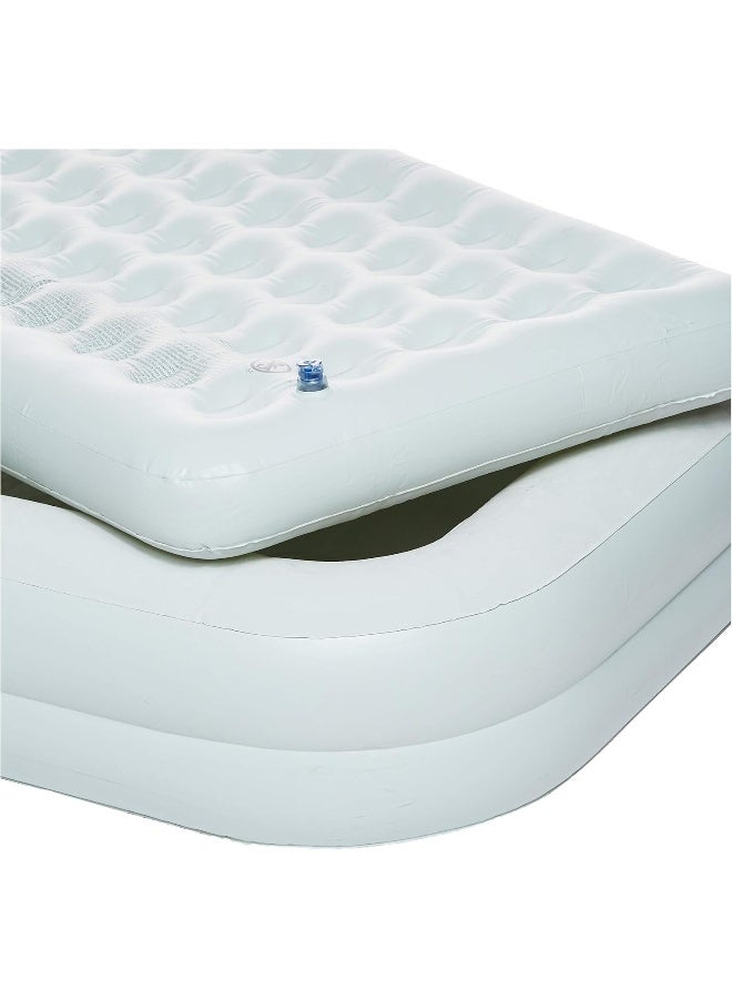Intex Twin/Single 66810 Kids Travel Bed Set Airbed With Hand Pump Polystyrene White 107x168x25cm - Image 4