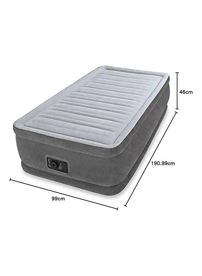 INTEX Durabeam Twin Mid Rise Airbed With Pump Grey 99 x 190.5 x 33cm  - Image 3