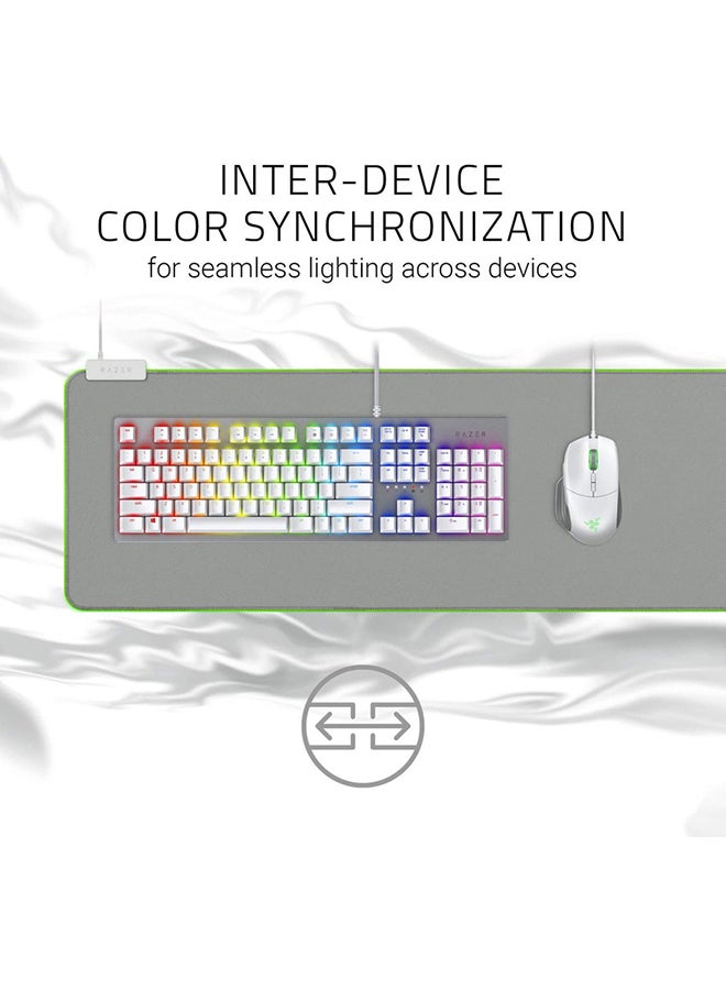 RAZER - Razer Goliathus Extended Chroma Gaming Mouse Pad, Customizable Chroma RGB Lighting, Soft, Cloth Material, Balanced Control & Speed, Non-Slip Rubber Base - Mercury White Mercury - Image 1
