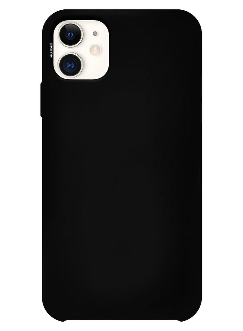 Silicone Case Cover For Apple iPhone 11 Black - Image 1