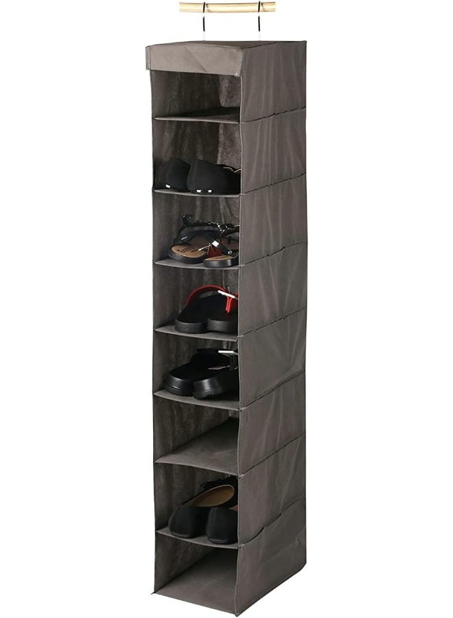 Home Pro - 8-Layer Hanging Shoe Rack Grey 20x30x120cm - Image 1